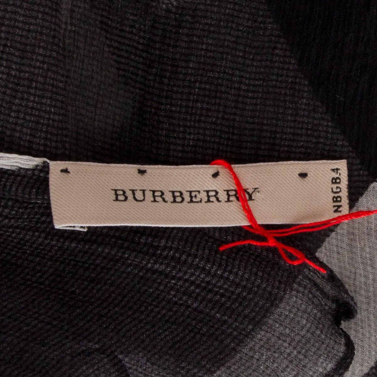 burberry black and white scarf