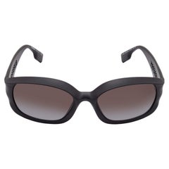 Burberry Black/Brown Gradient B4338 Milton Oval Sunglasses