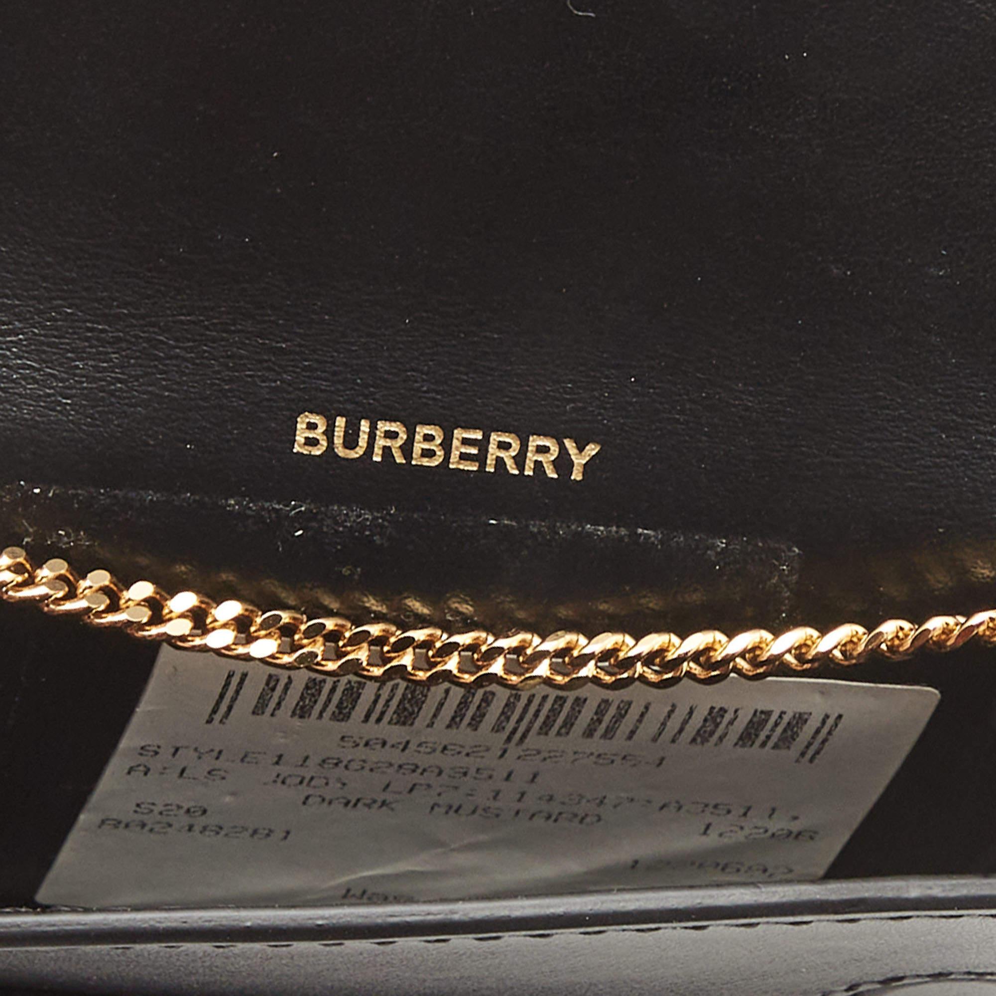 Women's Burberry Black/Brown Leopard Print Leather Jody Chain Card Case