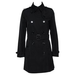 Burberry Manteau Buckingham noir avec ceinture S
