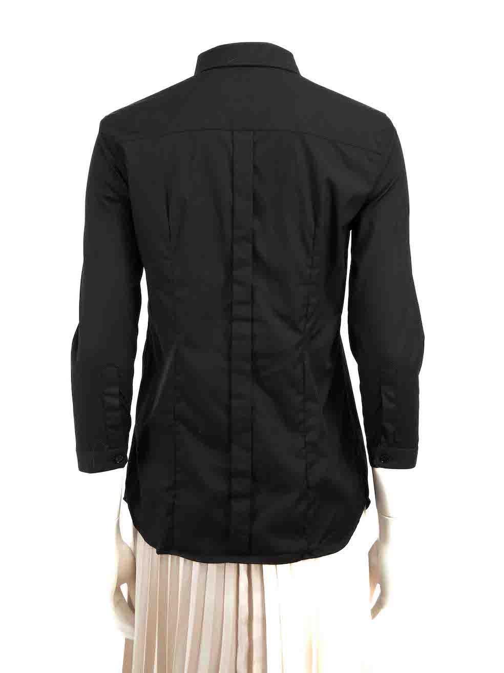 Burberry Black Button Down Collared Shirt Size S In Good Condition For Sale In London, GB