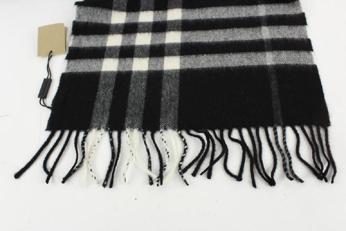 Burberry Black Cashmere Nova Check Scarf 7bur1224 6