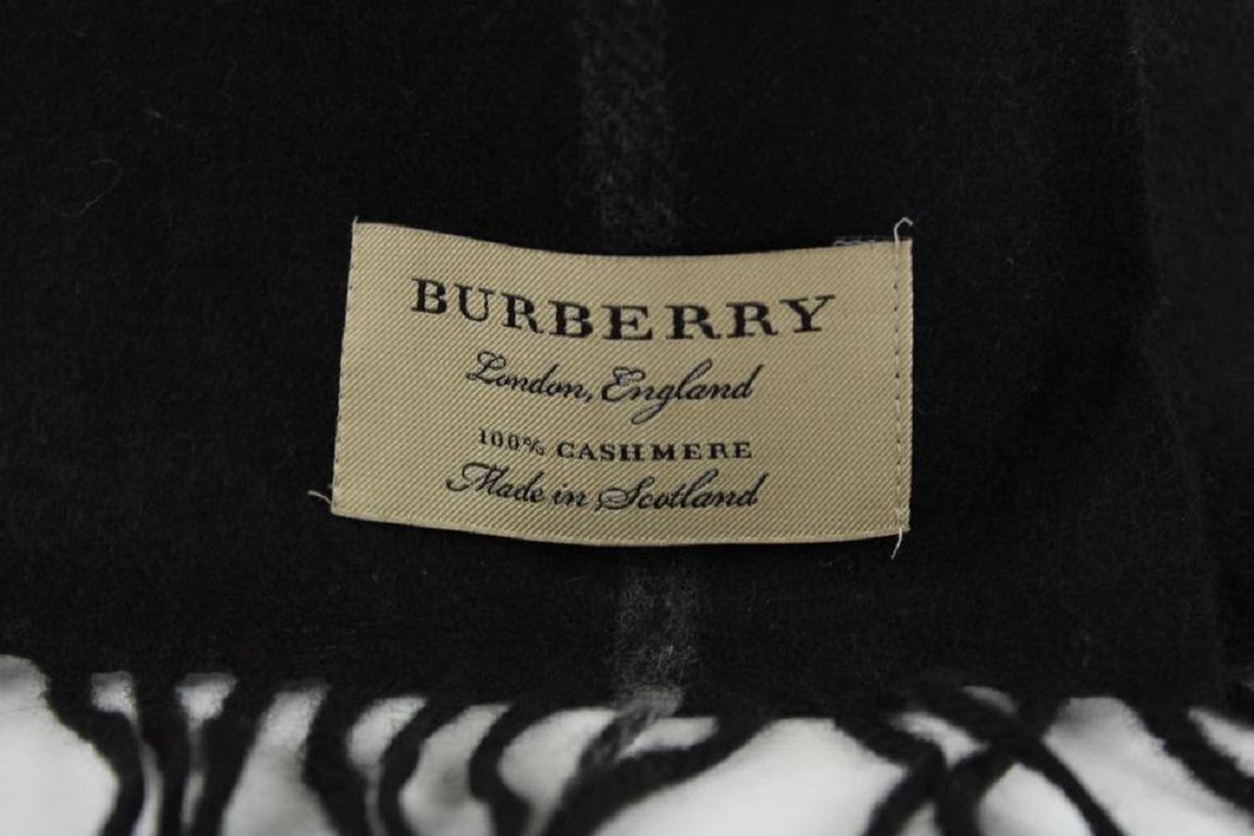 Burberry Black Cashmere Nova Check Scarf 7bur1224 3