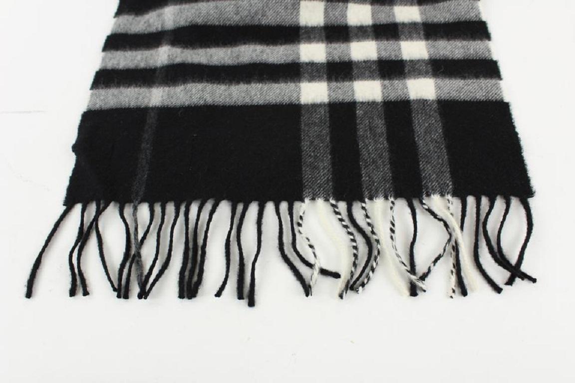 Burberry Black Cashmere Nova Check Scarf 7bur1224 4