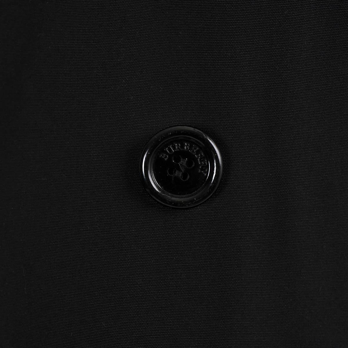 Burberry noir coton mélangé WATERLOO Trench Coat Jacket 10 M en vente 2