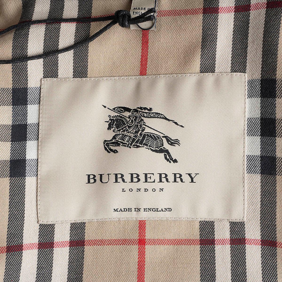 BURBERRY black cotton blend WATERLOO Trench Coat Jacket 10 M For Sale 3