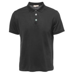 Burberry T-Shirt Polo en coton piqué noir L