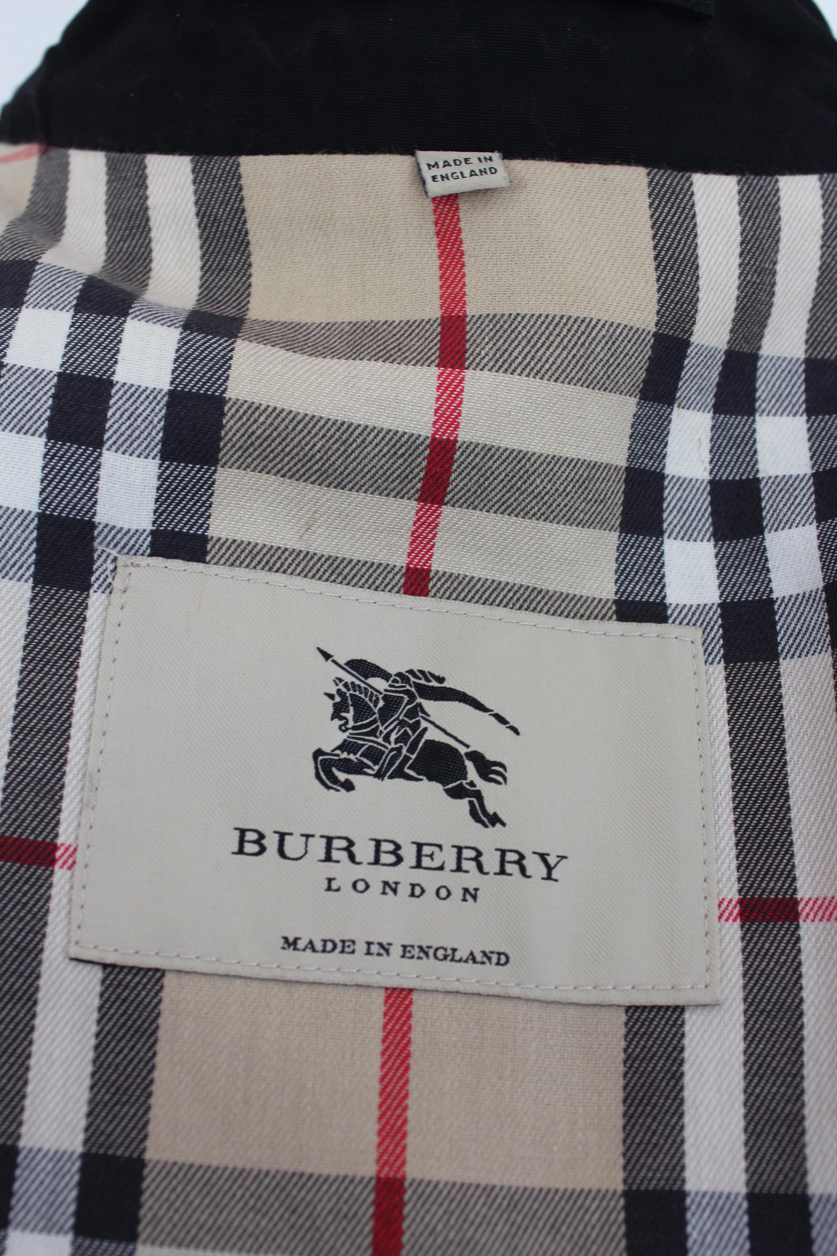 Burberry Black Cotton Waterproof Long Trench Coat 3
