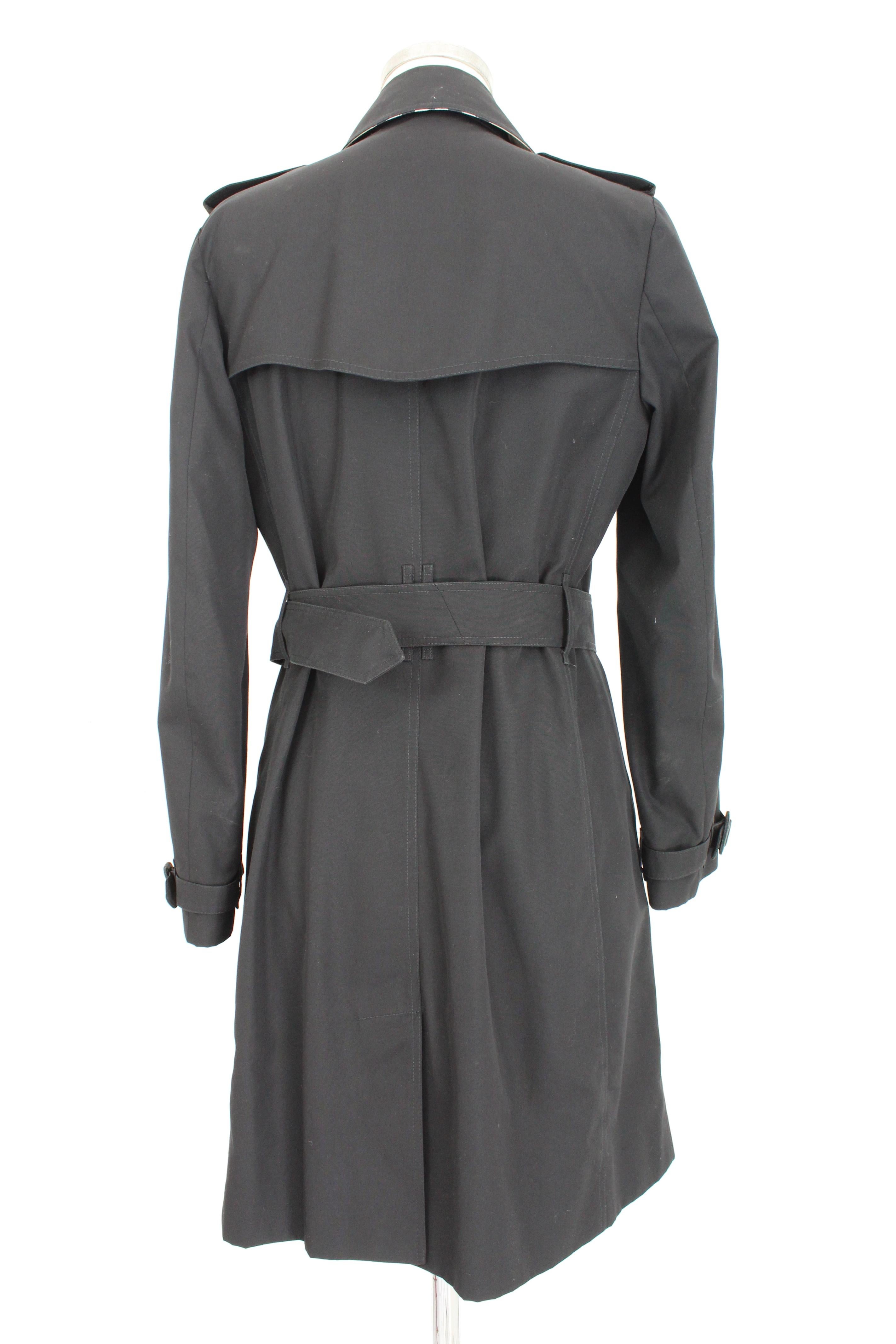 burberry cotton coat black