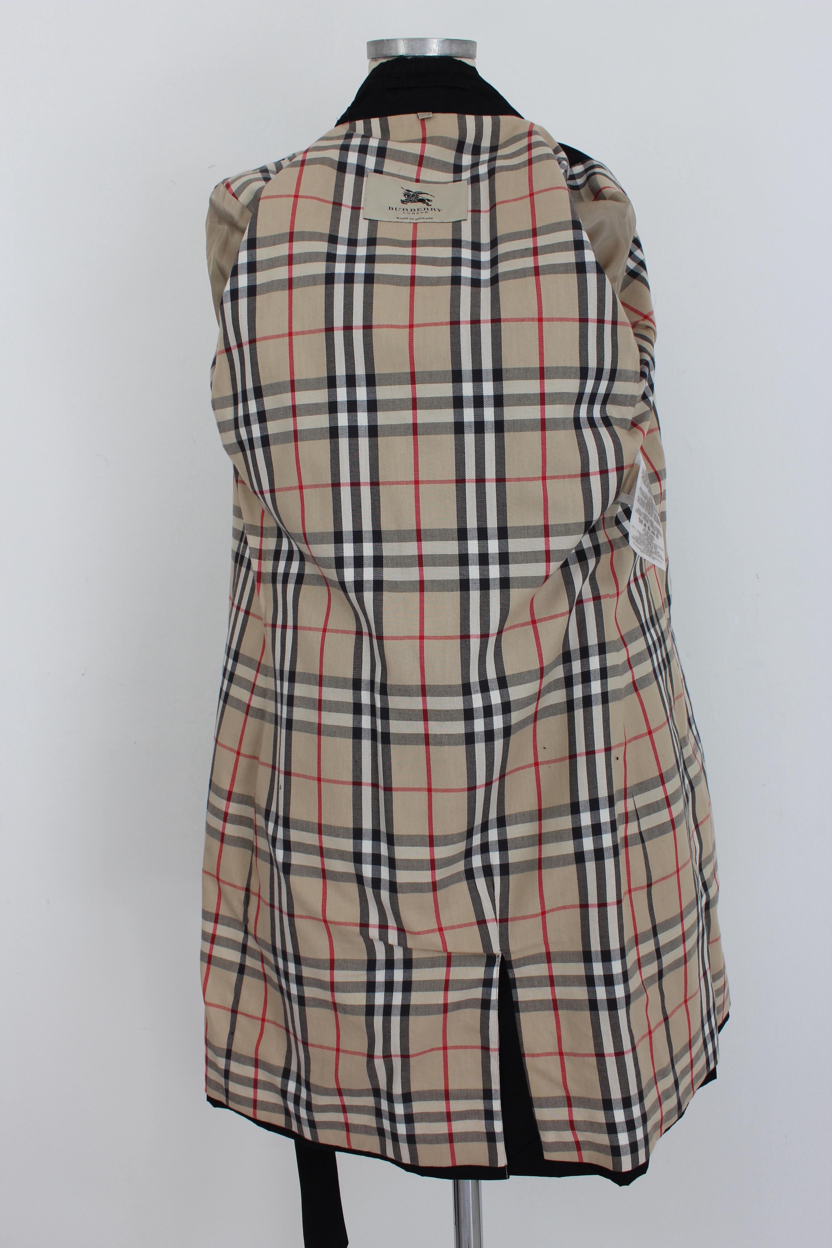 Burberry Black Cotton Waterproof Long Trench Coat 2