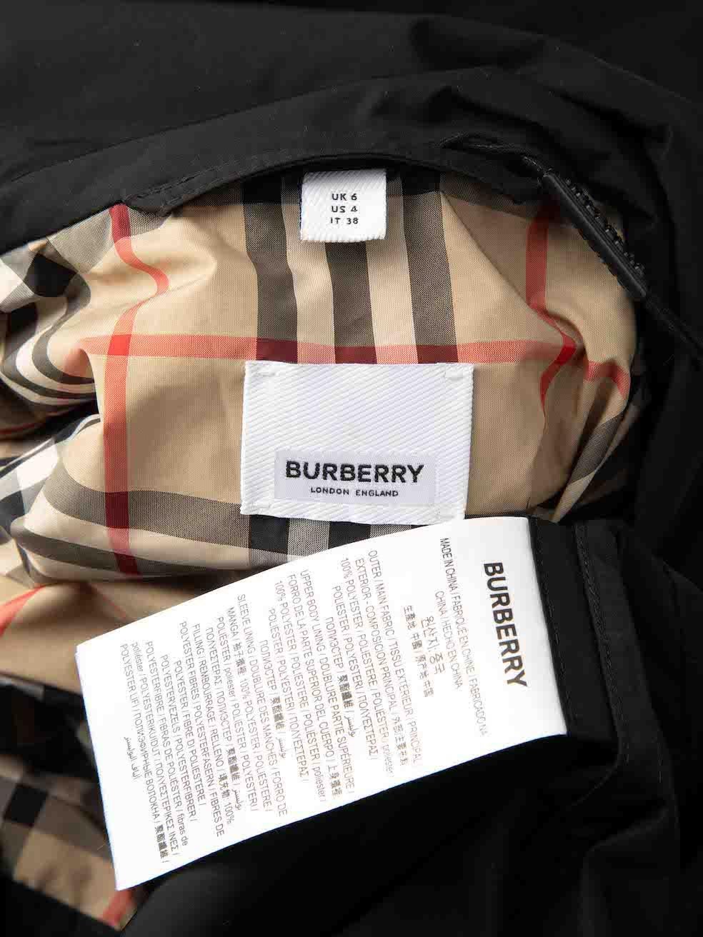 Burberry Black Detachable Hood Shape-Memory Parka Size XS 2
