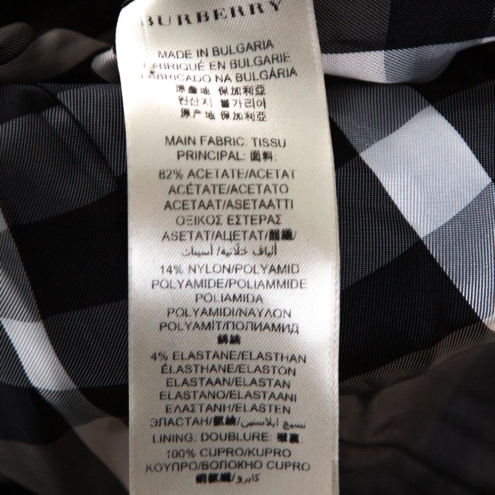 Burberry Black Double Breasted Belted Trench Coat M 1