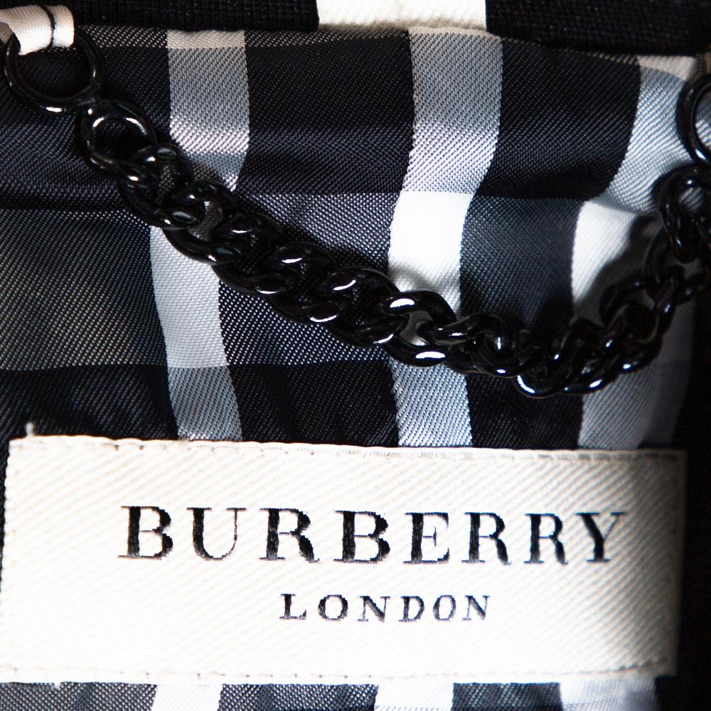 Burberry Black Double Breasted Belted Trench Coat M 1
