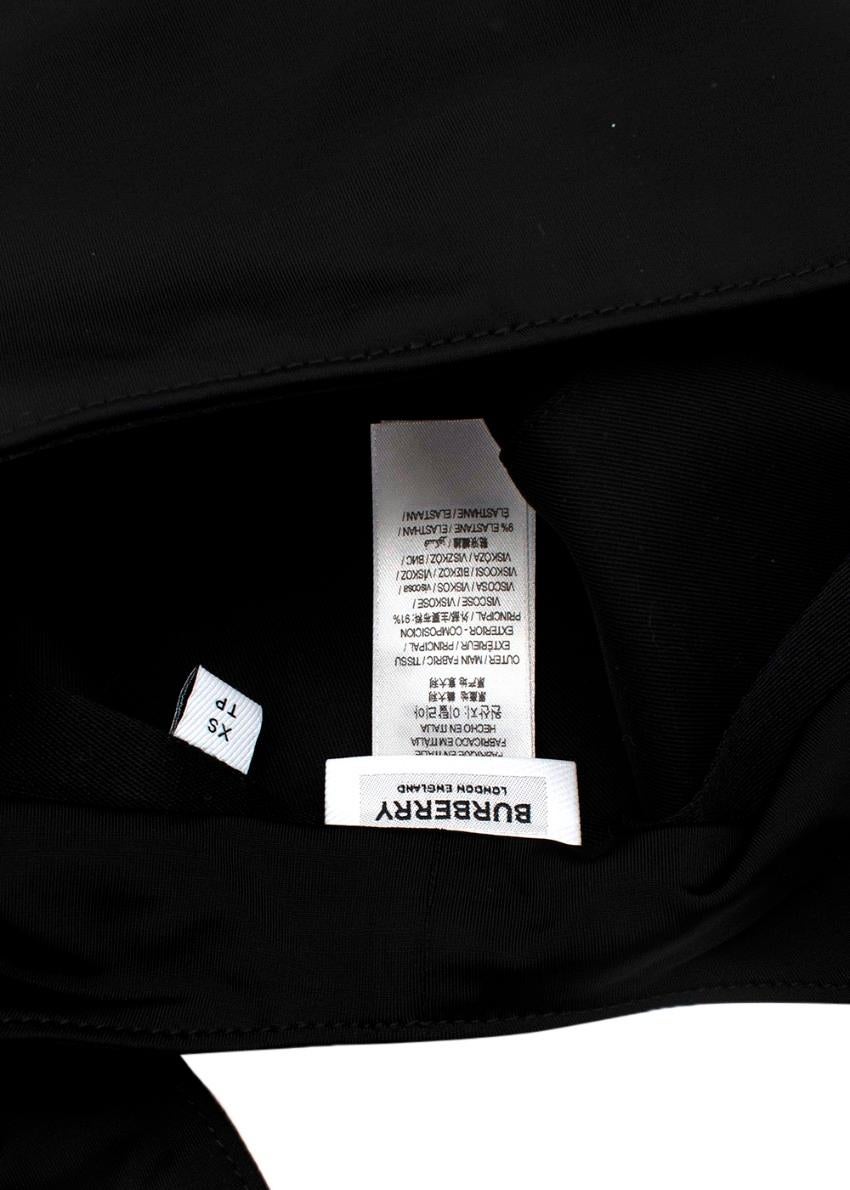 Burberry Black Exaggerated Panel Stretch Jersey Trapper Hat In Excellent Condition For Sale In London, GB