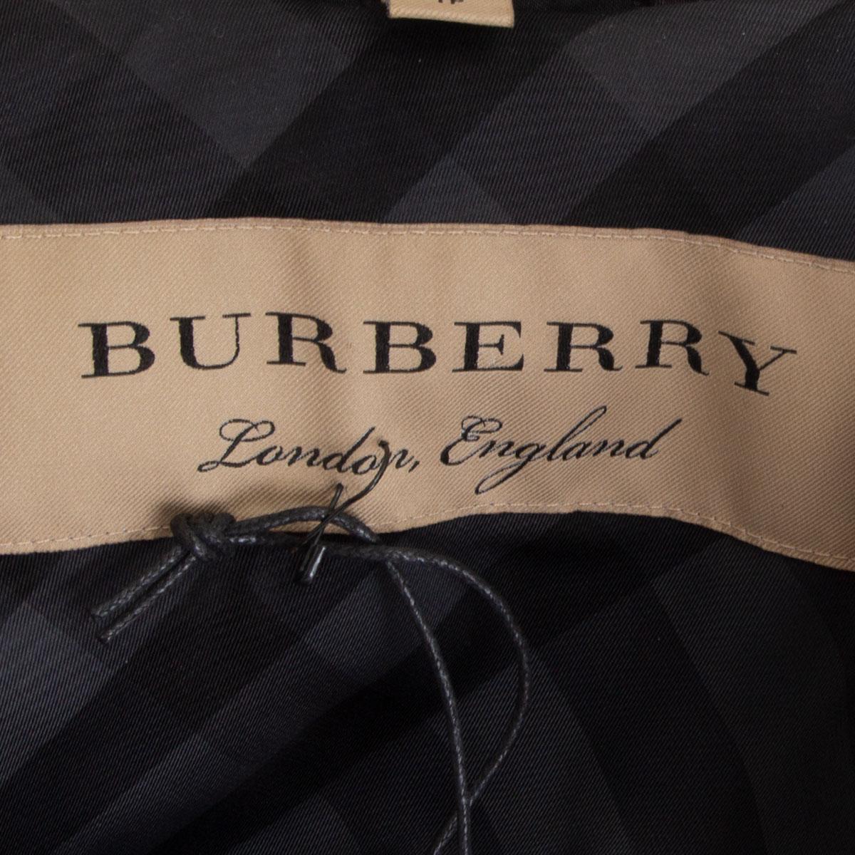 Burberry noir Fourrure BOMBER STYLE PARKA Manteau Veste XS Excellent état - En vente à Zürich, CH