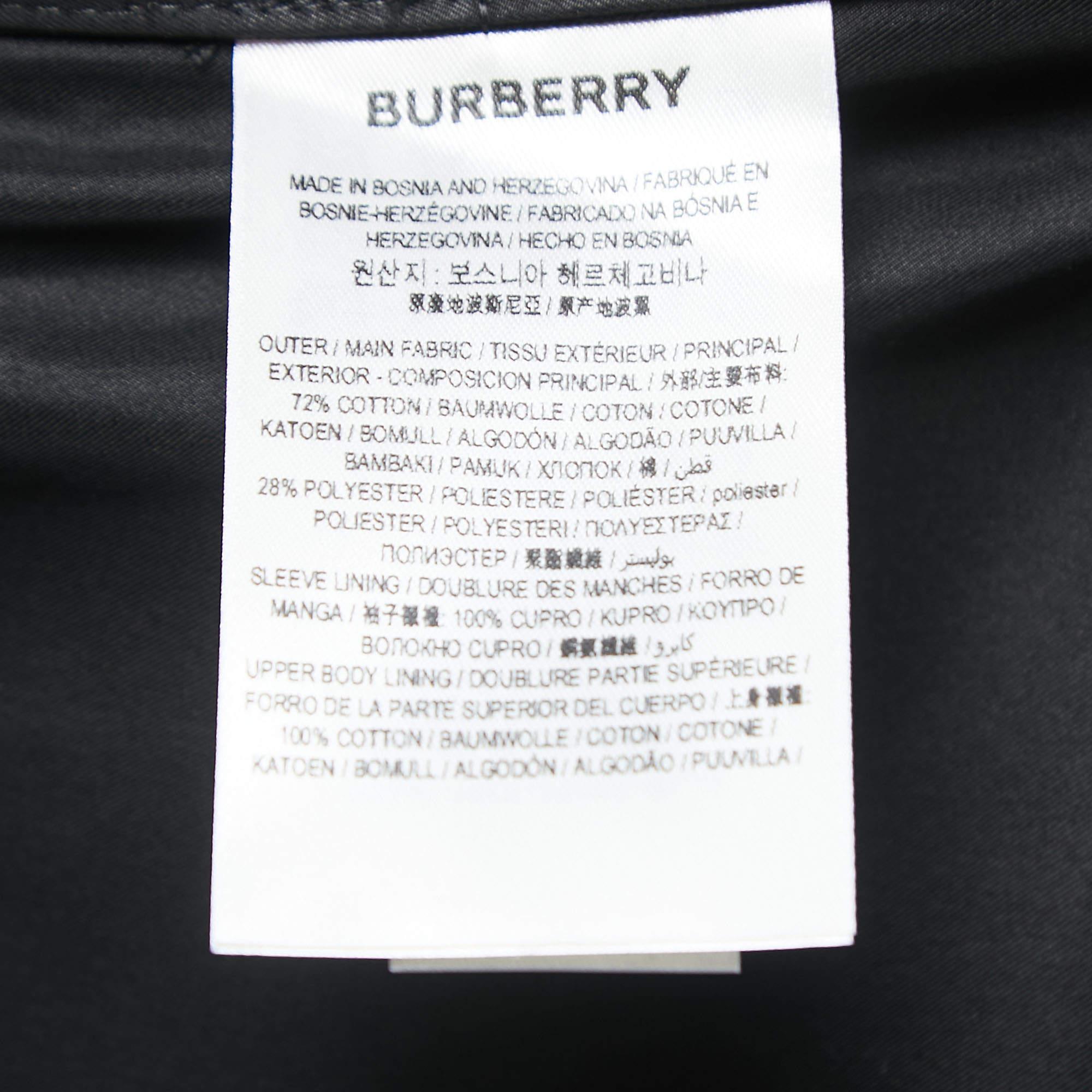 Burberry Black Gabardine Swingate Belted Trench Coat L 2