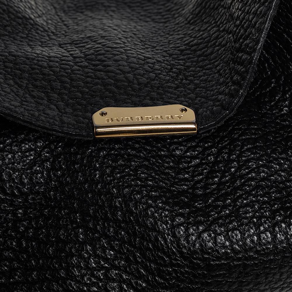 Lindburn Hobo aus schwarzem Traubenleder von Burberry 5