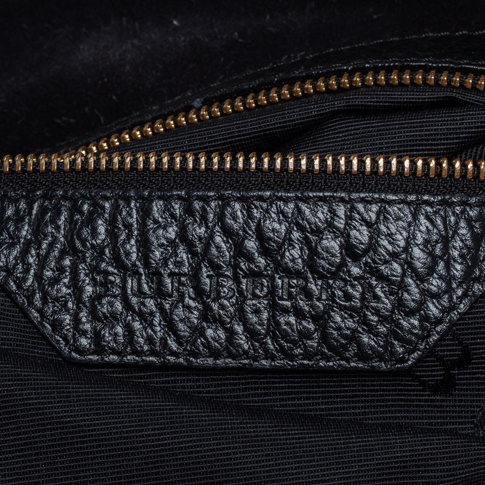 Lindburn Hobo aus schwarzem Traubenleder von Burberry 3
