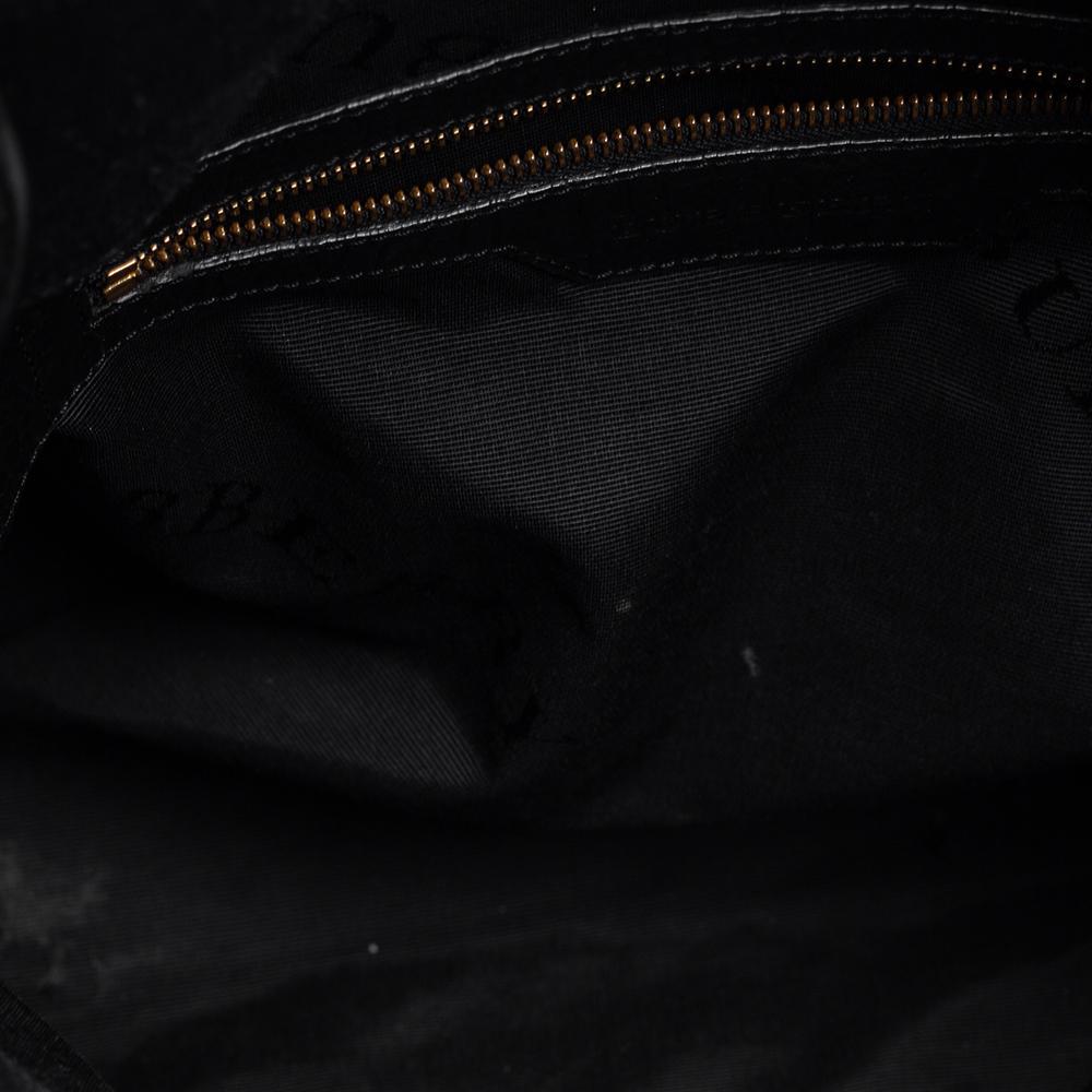 Lindburn Hobo aus schwarzem Traubenleder von Burberry 4