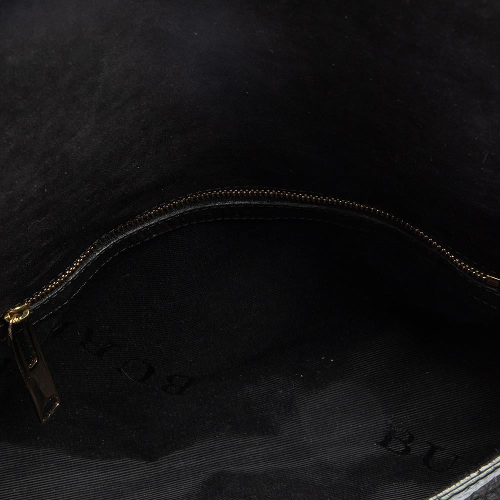 Burberry Black Grained Leather Langley Chain Shoulder Bag 8