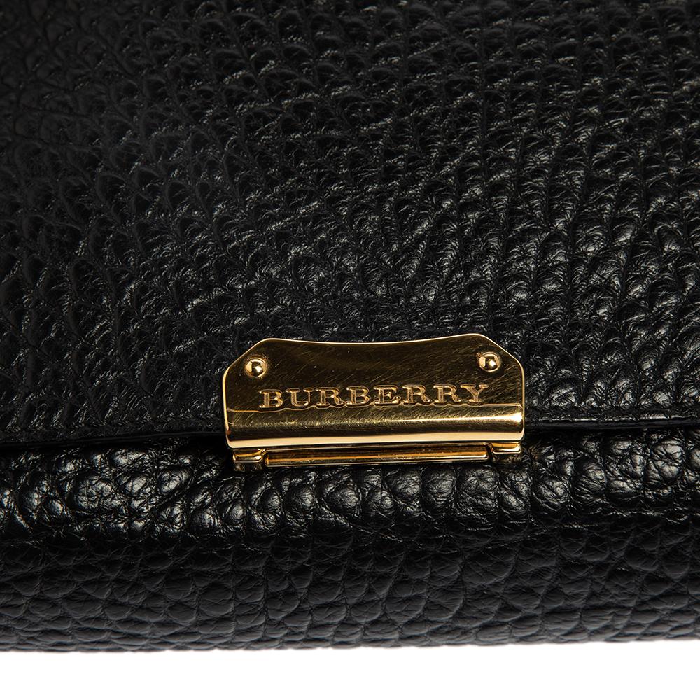 Burberry Black Grained Leather Langley Chain Shoulder Bag 4