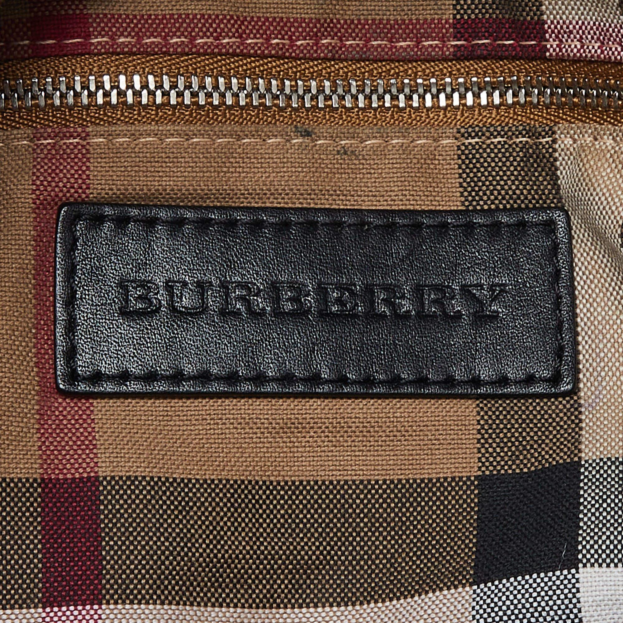 Burberry Black Grained Leather Medium Maidstone Tote 5