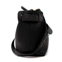 Borsa Burberry con cintura in pelle di vitello nera e verde