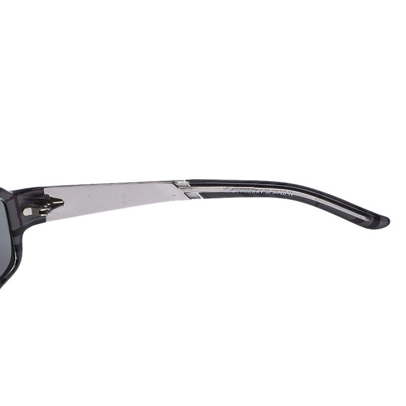 Gray Burberry Black/Grey 8436/S Rectangle Sunglasses