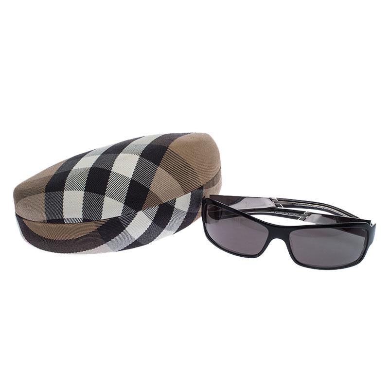 Women's Burberry Black/Grey 8436/S Rectangle Sunglasses