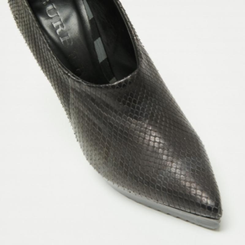 De las mujeres Burberry Botines de piel de pitón negro/gris Talla 38 en venta