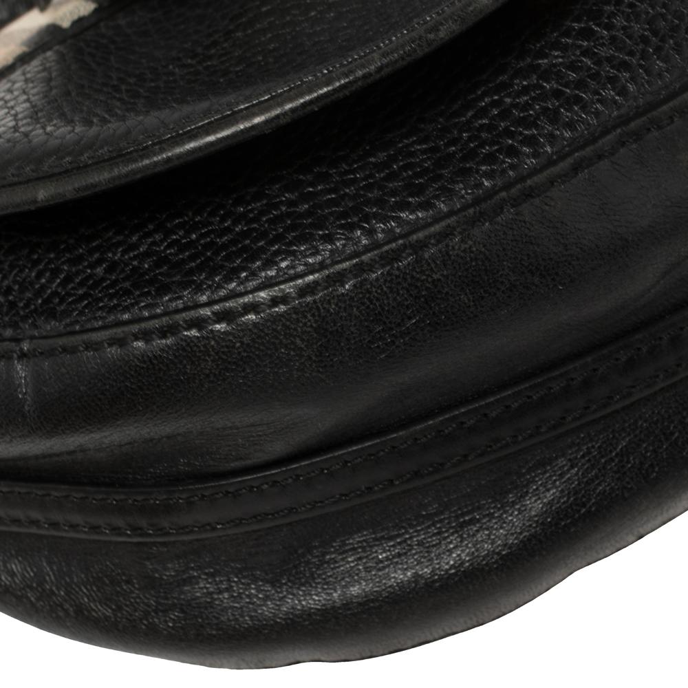 Burberry Black Haymarket Check Leather Maydown Crossbody Bag 1