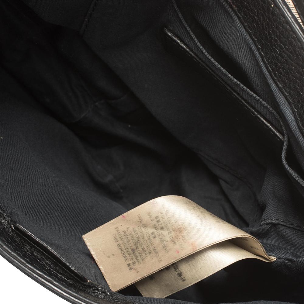 Burberry Black Haymarket Check Leder Maydown Crossbody Tasche 4