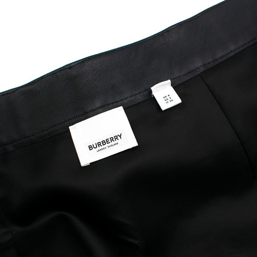 burberry leather skirt