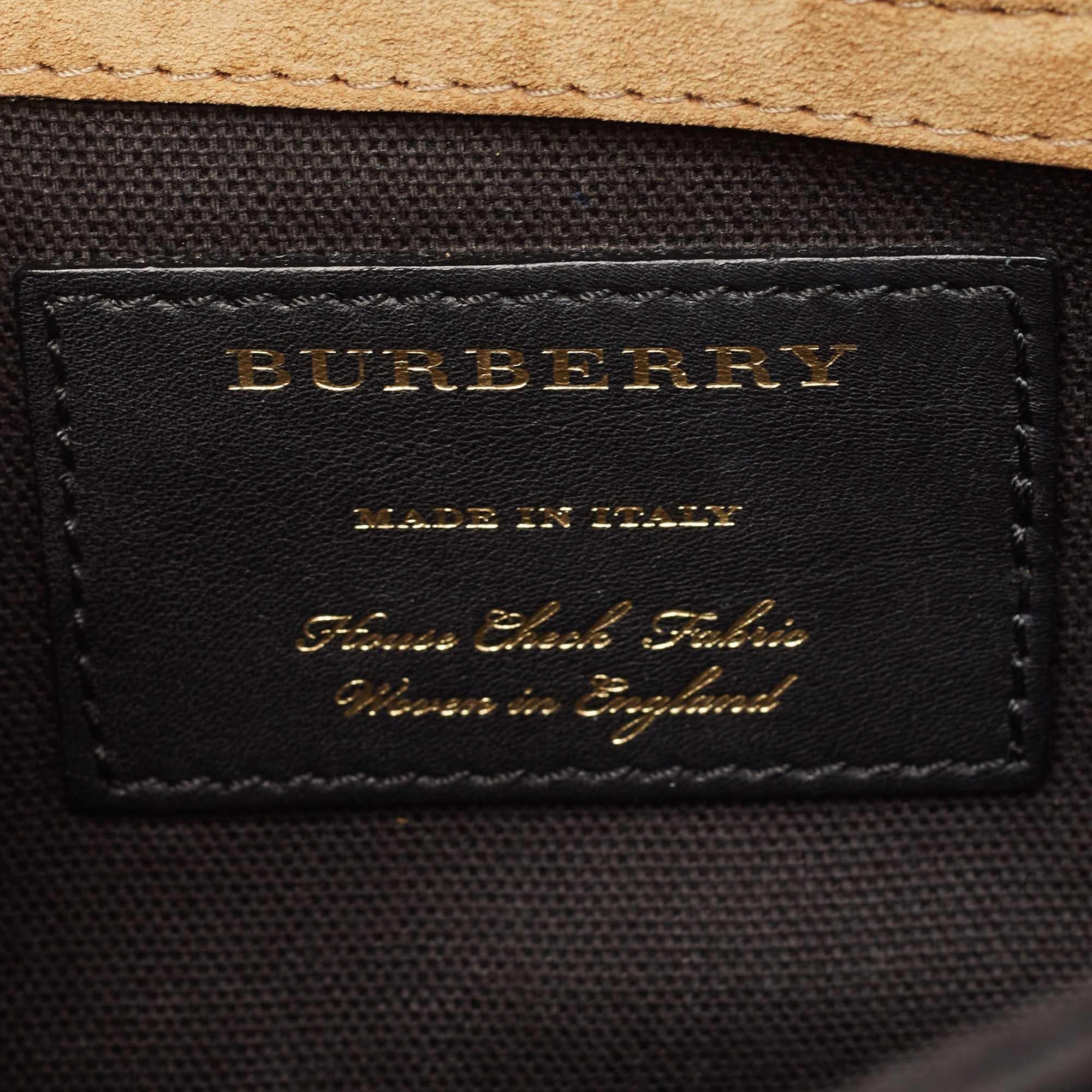 Burberry Black House Check Canvas and Leather Macken Crossbody Bag 1