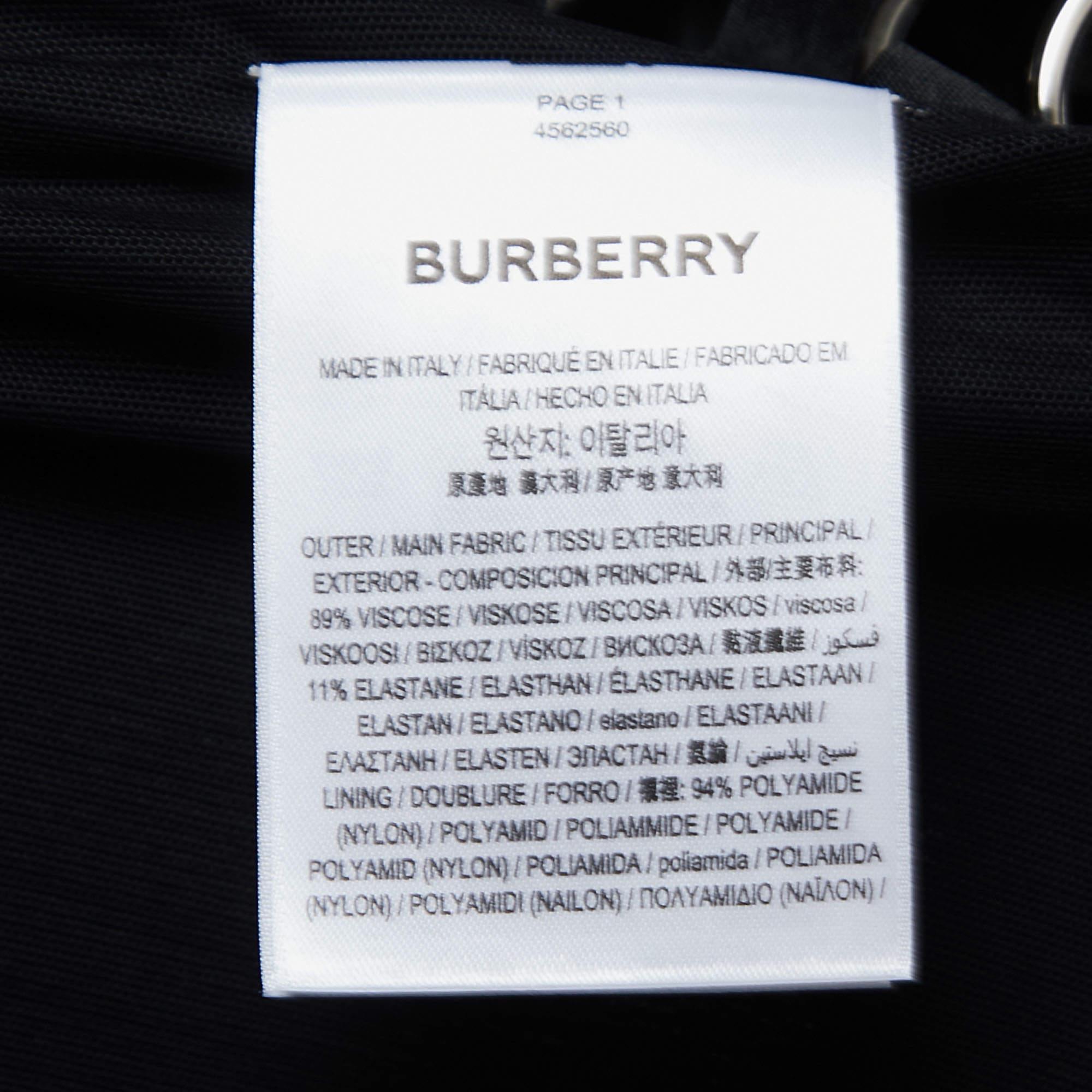 Burberry Black Jersey Chain Detailed Short Dress M 3