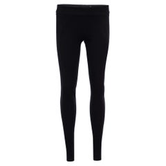 Burberry Black Knit Zip Detail Leggings XS