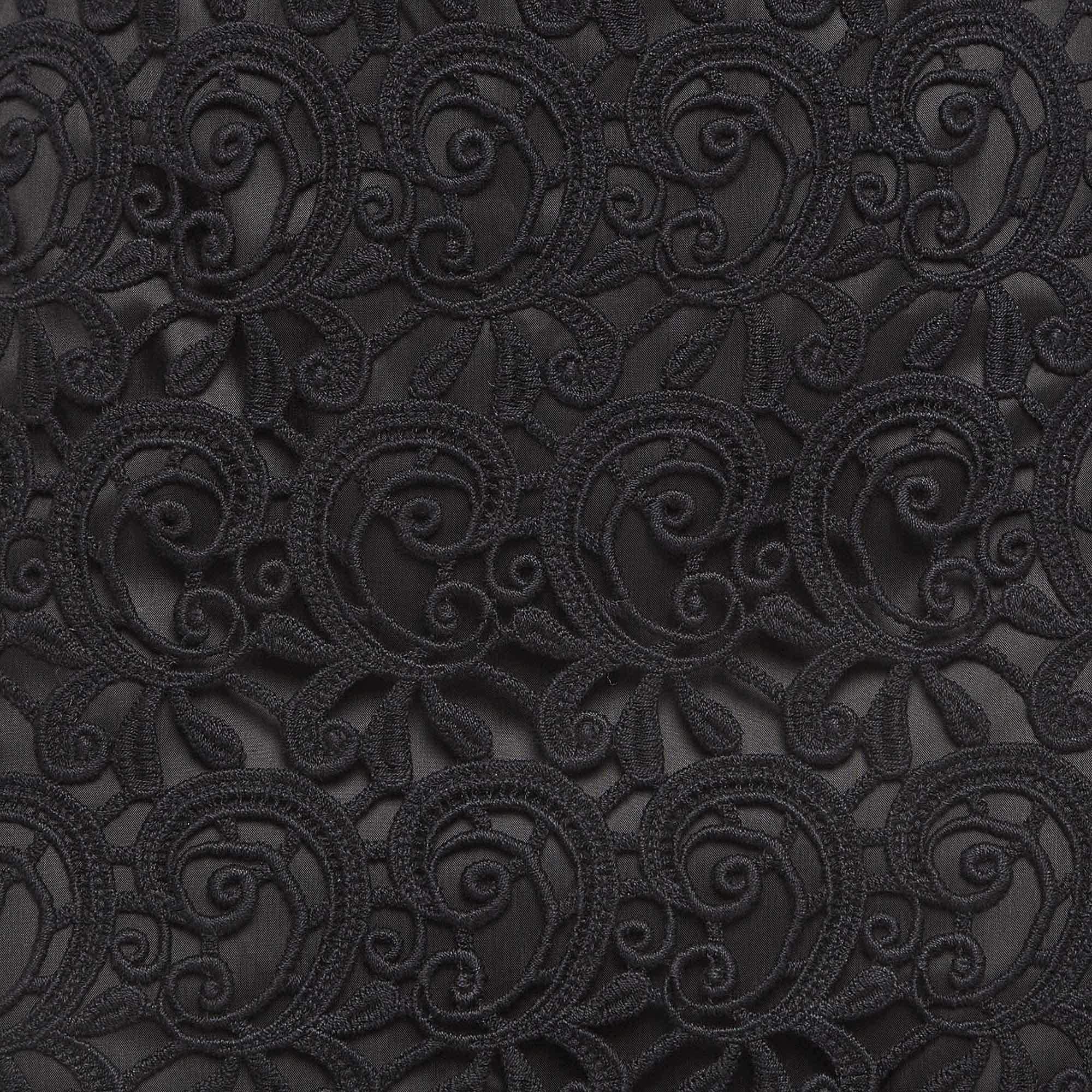 Burberry Black Lace Pencil Midi Skirt S For Sale 1