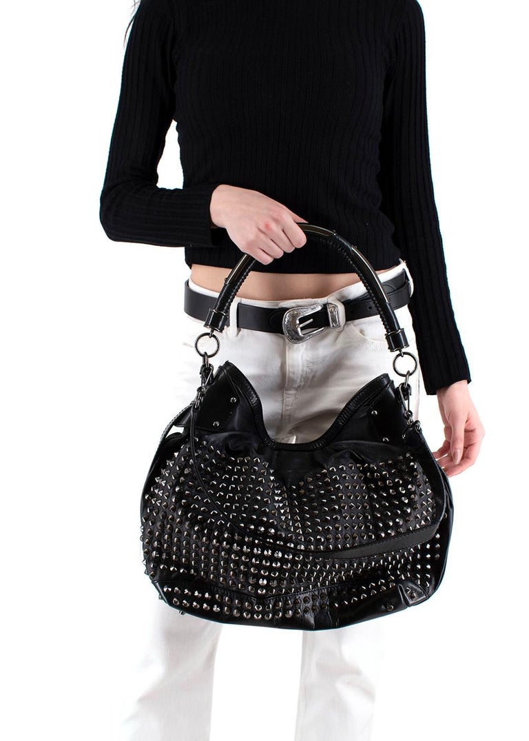 Burberry Black Lambskin Studded Shoulder Bag For Sale at 1stDibs studded bag, studded purses