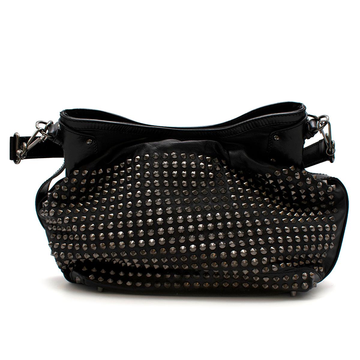 black studded handbag
