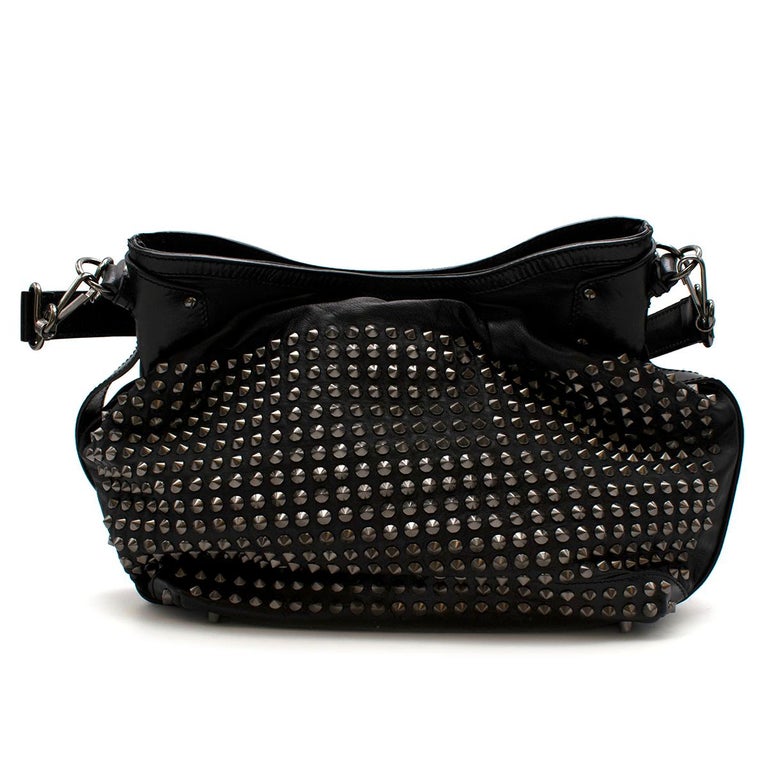 Burberry Black Lambskin Studded Shoulder Bag For Sale at 1stDibs studded bag, studded purses