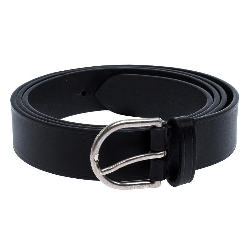 Belts are staple accessories every closet needs to have. This one from Burberry will make a great buy as it is well-crafted and designed to assist your style. It is made from black leather and detailed with a pin buckle.

Includes: Original Dustbag

