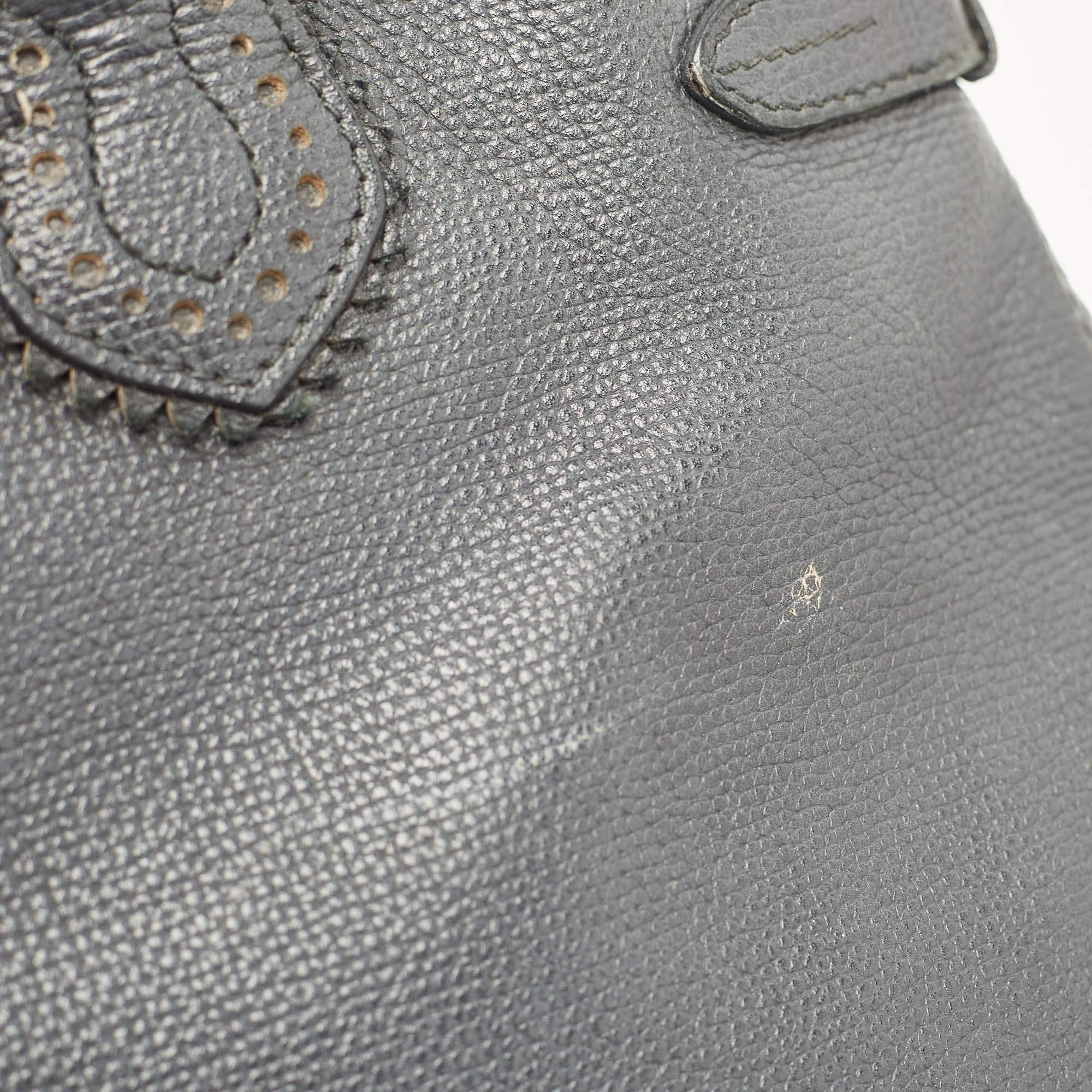 Burberry Black Leather and House Check Fabric Banner Tote 13