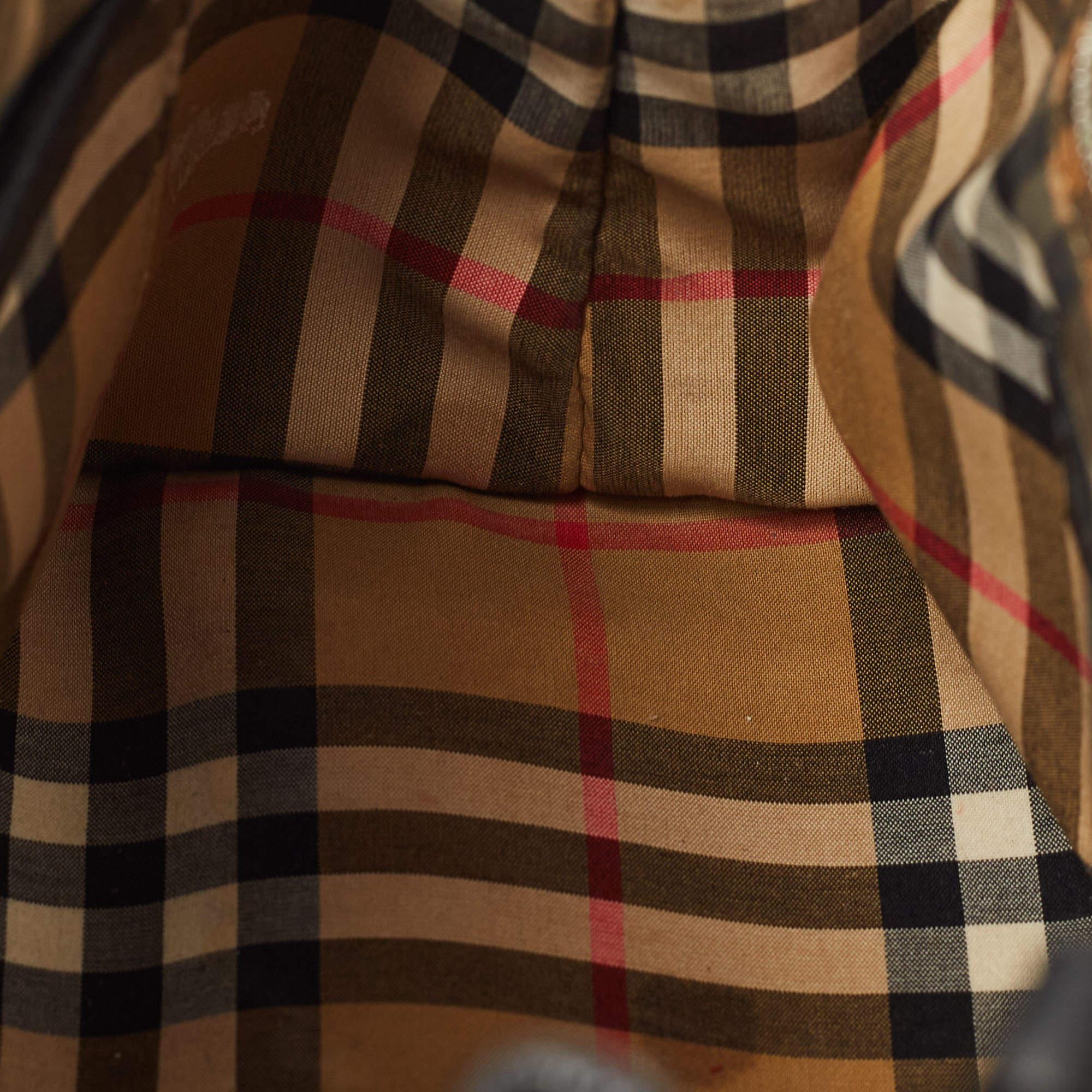 Burberry Black Leather Baby Derby Banner Tote 2