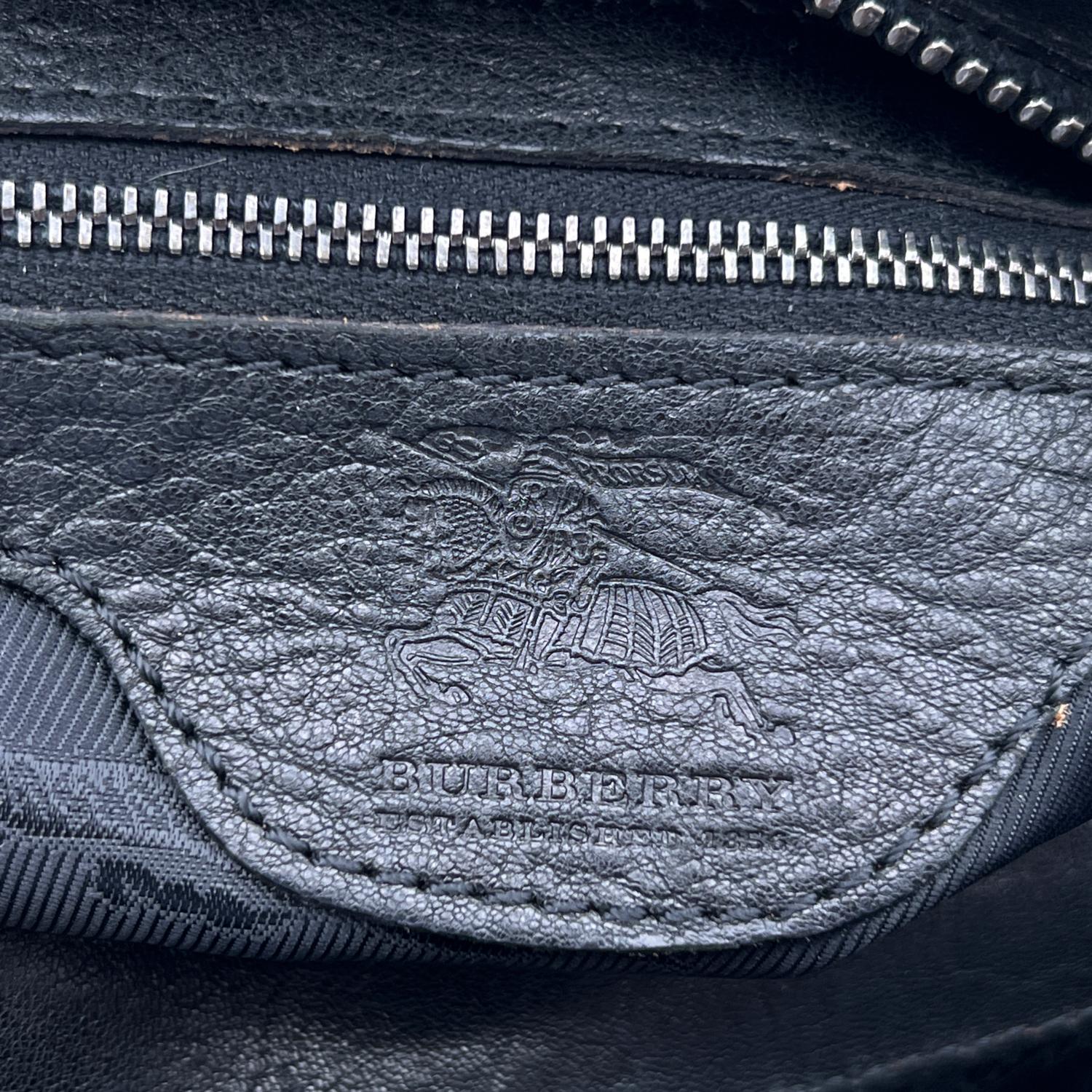 Burberry Black Leather Belted Rowan Tote Bag Satchel Handbag 4