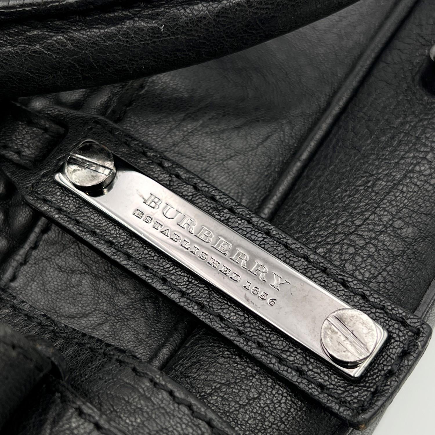 Burberry Black Leather Belted Rowan Tote Bag Satchel Handbag 6