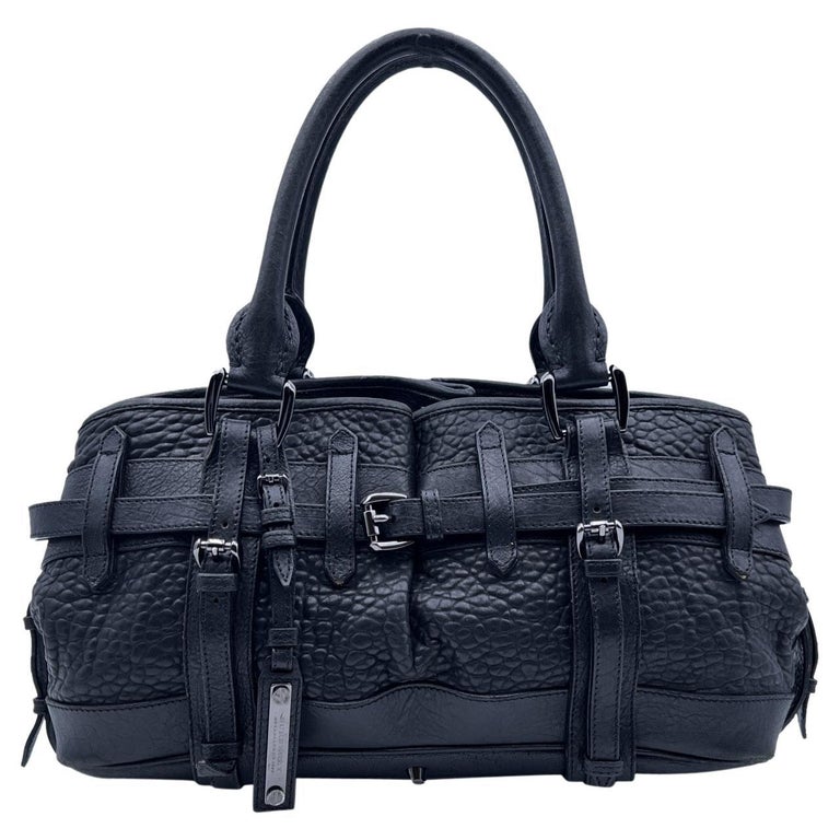 Burberry Black Leather Belted Rowan Tote Bag Satchel Handbag Sale at 1stDibs burberry belted bag