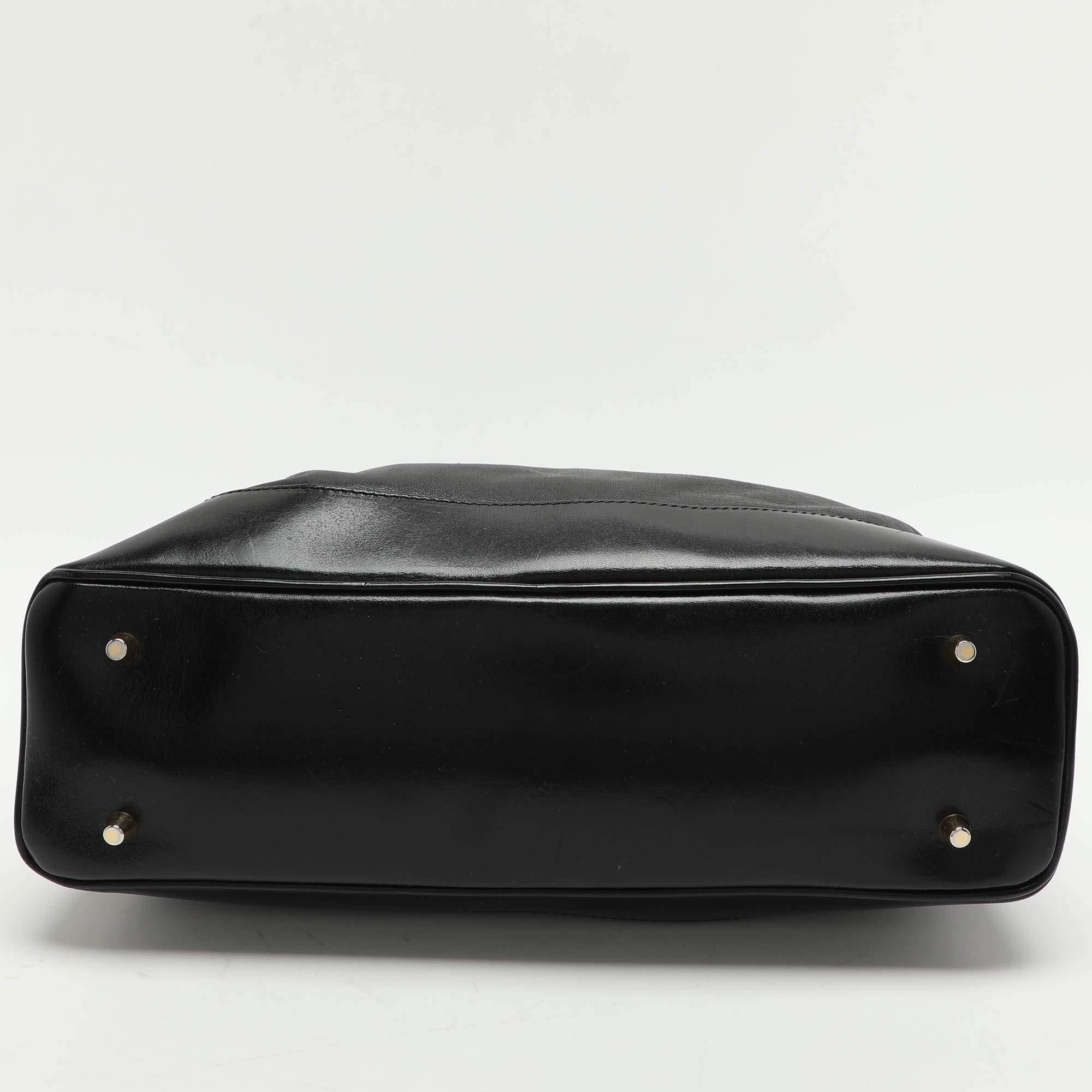 Burberry Black Leather Bridle Hepburn Tote 2