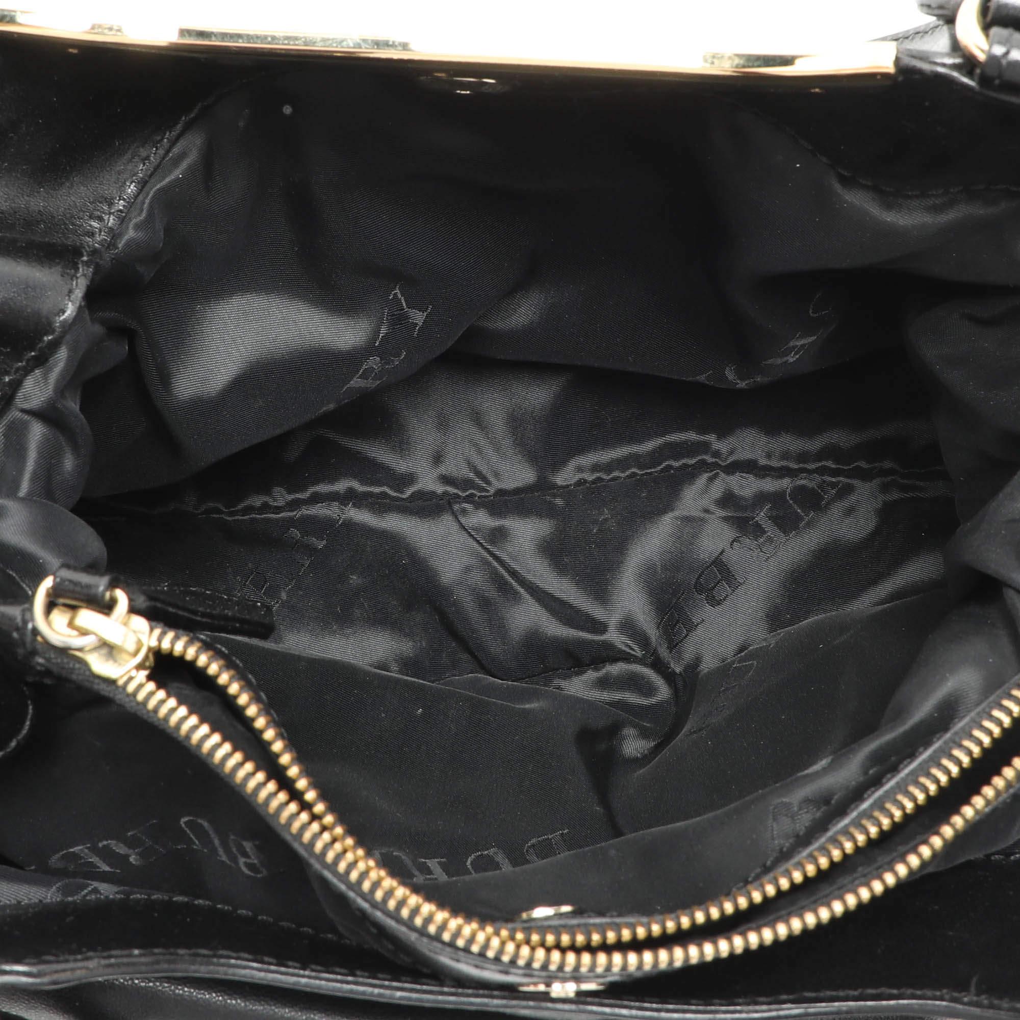 Burberry Black Leather Bridle Hepburn Tote 3
