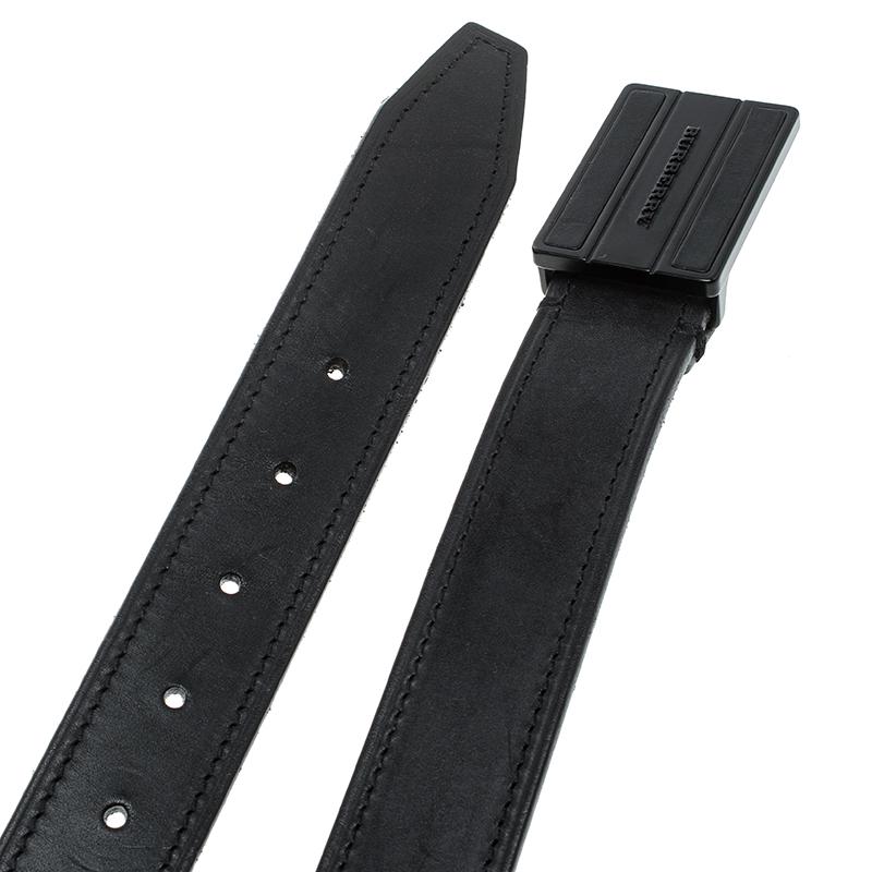 Burberry Black Leather Buckle Belt 80cm 1