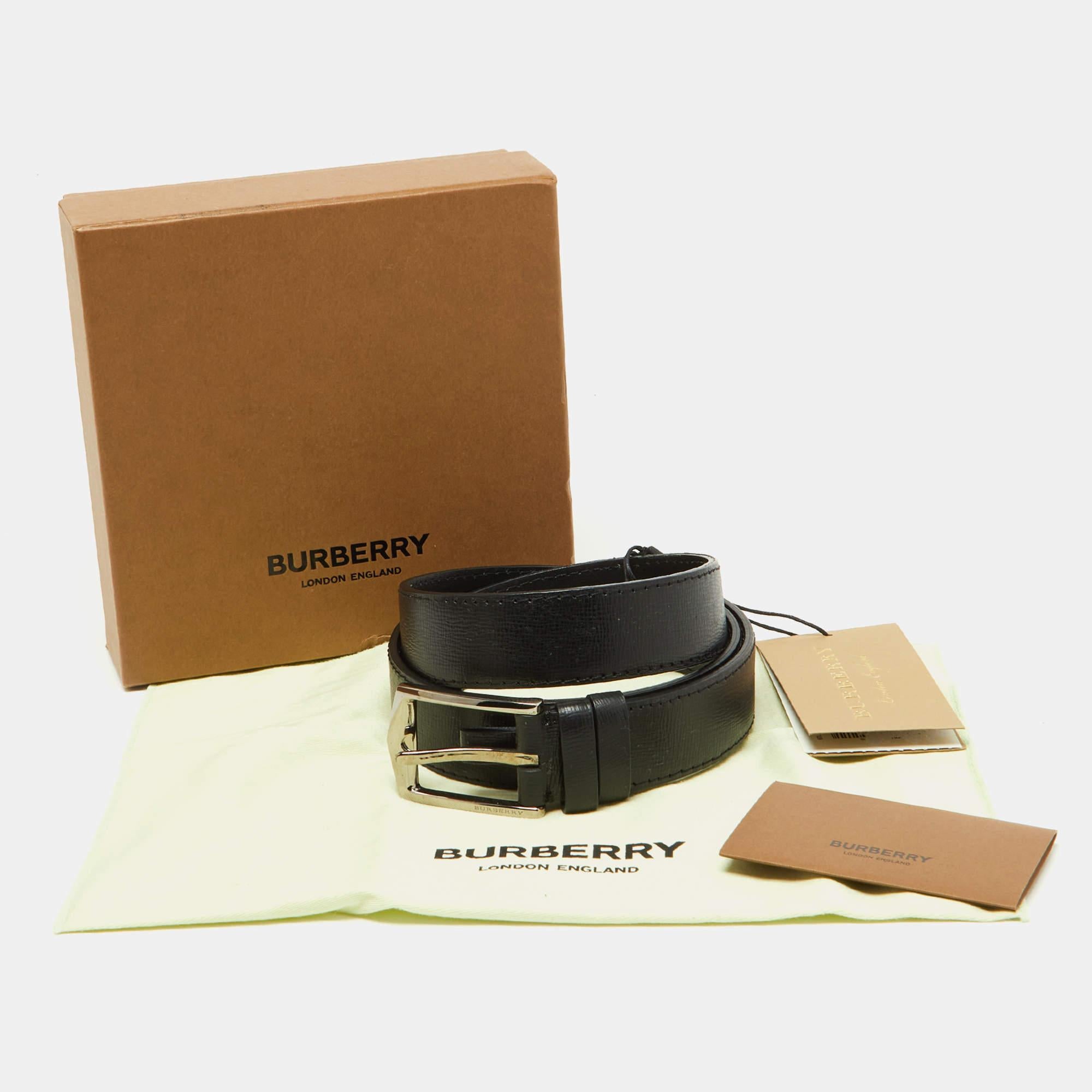 Burberry Black Leather Buckle Belt 90CM 1